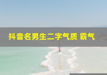 抖音名男生二字气质 霸气